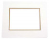 Mount Board Double thick Ivory/Olive Green 40.6x50.8cm with 27x34.6cm Window (10 pieces) [MD20027]