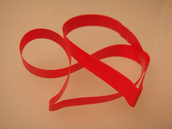 Red Vinyl Stretch Loop 25,5cm (50 Pieces) [10CVLRD]
