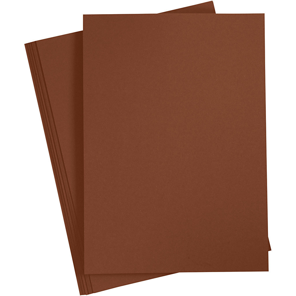 Card, A4 210x297 mm, 180 g, 20 sheets, coffee brown [HOB-21125]