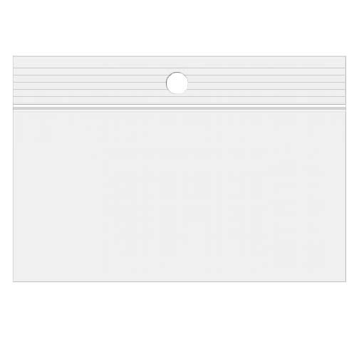Grip Seal Bags with Hang hole 15x10cm Crystal Clear PP 50 micron (100 pieces) [ZR64]