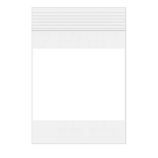 Grip Seal Bags with Write-on-Panel 13x20cm Crystal Clear PP 50 micron (100 pieces) [ZWC58]