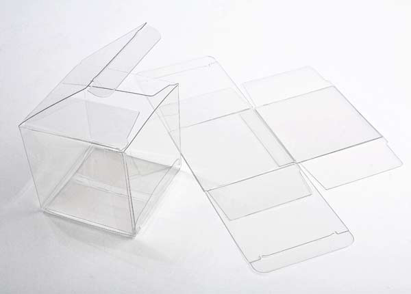 Plastic Gift Boxes 10.2x10.2x10.2cm Crystal Clear (25 pieces) [FB56]