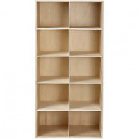 Bookcase, size 40x82 cm, depth 27 cm, 1 pc, paulownia [HOB-11185]