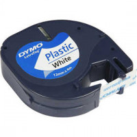 DYMO Plastic Tape, W: 12 mm, L: 4 m, 4 m, white [HOB-11533]