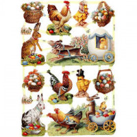 Vintage Die-Cuts, sheet 16.5x23.5 cm, 3 sheets [HOB-19322]