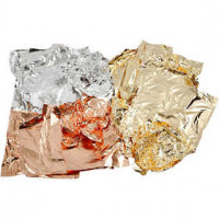 Imitation Metal Leaf, sheet 16x16 cm, 150 mixed sheets [HOB-20477]