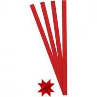Paper Star Strips, W: 10 mm, D: 4.5 cm, 100 strips, red [HOB-209320]
