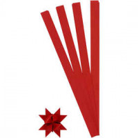Paper Star Strips, W: 15 mm, D: 6.5 cm, 100 strips, red [HOB-209340]