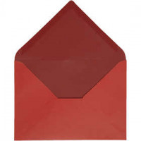 Envelope, size 11.5x16 cm, 100 g, 10 pcs, red/claret [HOB-217003]