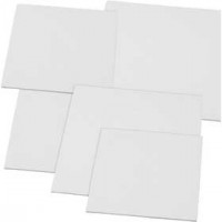 Canvas Panels, size 15x15+20x20 cm, thickness 3 mm, 80 pcs, white [HOB-225039]