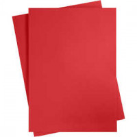 Card, sheet 497x697 mm, 270-300 g, 10 sheets, christmas red [HOB-22915]