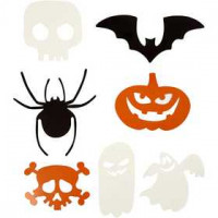 Halloween Motifs, size 5-10 cm, 180 g, 50 pcs [HOB-234620]