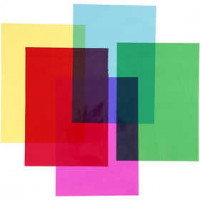 Cellophane, A4 21x30 cm, 25 micron, 100 mixed sheets, asstd. colours [HOB-24000]