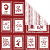 Designpaper, sheet 30.5x30.5 cm, 180 g, 5 sheets [HOB-25341]