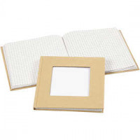 Notebook, size 14x14 cm, hole size 60 g, 1 pc, brown [HOB-264540]