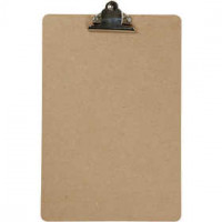 Clipboard, A4 23x34 cm, thickness 3 mm, 1 pc, silver, MDF [HOB-265880]