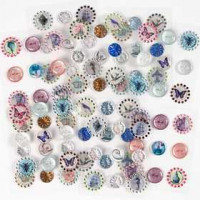 3D Stickers, size 18-25 mm, thickness 3 mm, 90 pcs [HOB-28293]