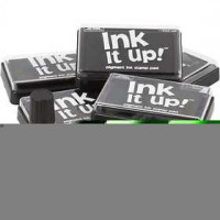 Ink Pad and refill, size 6.3x9.5 cm, 1 set, black [HOB-28539]