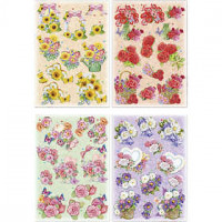 3D Decoupage Motifs, sheet 21x30 cm, 4 sheets [HOB-28668]