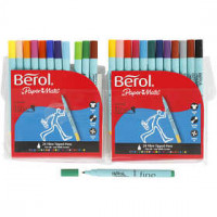 Berol Colourfine, line width: 0.6 mm, D: 10 mm, 24 pcs, asstd colours [HOB-37225]