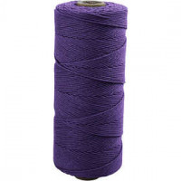Cotton Twine, L: 315 m, thickness 1 mm, 220 g, violet [HOB-41510]