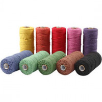 Cotton Twine, L: 315 m, thickness 1 mm, 10x220 g, bold colours [HOB-41525]