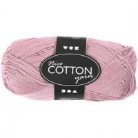 Mercerized Cotton Yarn, L: 165 m, 6S/4, 50 g, antique pink [HOB-421150]