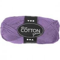 Mercerized Cotton Yarn, L: 165 m, 6S/4, 50 g, purple [HOB-421170]