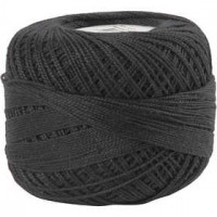 Mercerized Cotton Yarn, 20 g, black [HOB-42127]