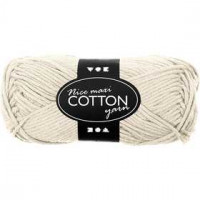 Cotton Yarn, L: 80-85 m, maxi, 50 g, beige [HOB-421312]