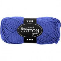 Cotton Yarn, L: 80-85 m, maxi, 50 g, cobalt blue [HOB-421317]