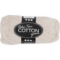 Cotton Yarn, L: 170 m, 8/4, 50 g, sand [HOB-431050]