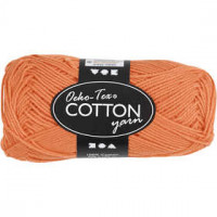 Cotton Yarn, L: 170 m, 8/4, 50 g, orange [HOB-431090]