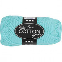 Cotton Yarn, L: 170 m, 8/4, 50 g, turquoise [HOB-431120]