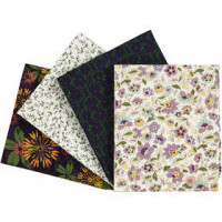 Patchwork Fabric, size 45x55 cm, 100 g/m2, 4 pcs, purple [HOB-44173]