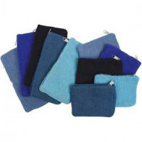 Pencil Cases and Purses, size 20x9 cm, size 10x13 cm, 10 pcs, blue harmony [HOB-45165]