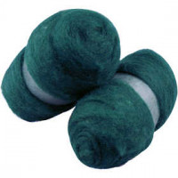 Carded Wool, 2x100 g, green [HOB-45183]