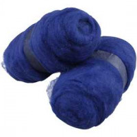Carded Wool, 2x100 g, royal blue [HOB-45186]
