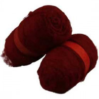 Carded Wool, 2x100 g, warm red [HOB-45187]