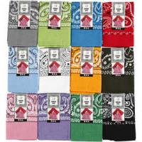 Printed Bandana, size 55x55 cm, 12 pcs, asstd colours [HOB-49753]