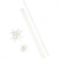 Star strips, W: 15+25 mm, L: 44+78 cm, 24 strips, white [HOB-498951]