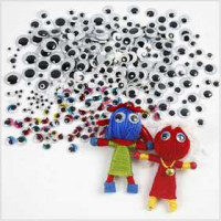 Googly Eyes, D: 4-20 mm, 1700 pcs [HOB-50123]