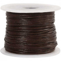 Leather Cord, thickness 1 mm, 50 m, brown [HOB-51527]