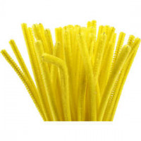Pipe Cleaners, thickness 6 mm, L: 30 cm, 50 pcs, yellow [HOB-51616]
