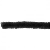 Pipe Cleaners, thickness 6 mm, L: 30 cm, 50 pcs, black [HOB-51618]