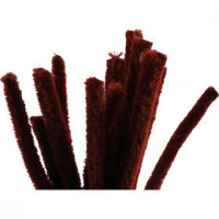 Pipe Cleaners, thickness 15 mm, L: 30 cm, 15 pcs, antique red [HOB-51622]
