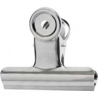 Metal Bulldog Clip, W: 7.5 cm, 6 pcs, silver [HOB-51799]