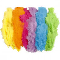 Feathers, L: 11-17 cm, 144 bundles, asstd. colours [HOB-51846]