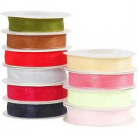 Organza Ribbon, W: 15 mm, 10x20 m, asstd colours [HOB-52221]