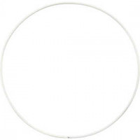 Metal Wire Ring, D: 15 cm, thickness 2 mm, 10 pcs, white [HOB-52410]